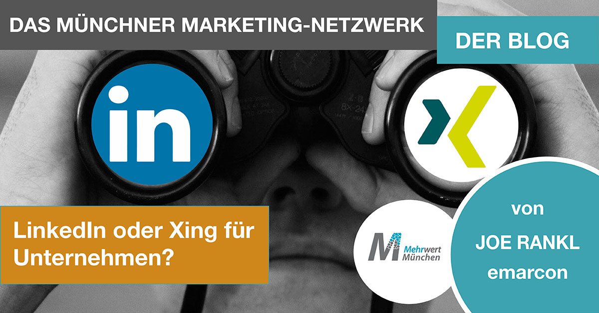 linkedin oder xing - Joe Rankl